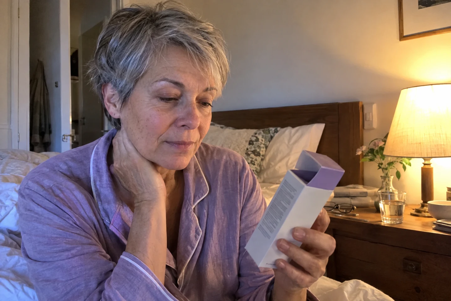 Lecture d’un emballage de cosmétique avant un premier essai