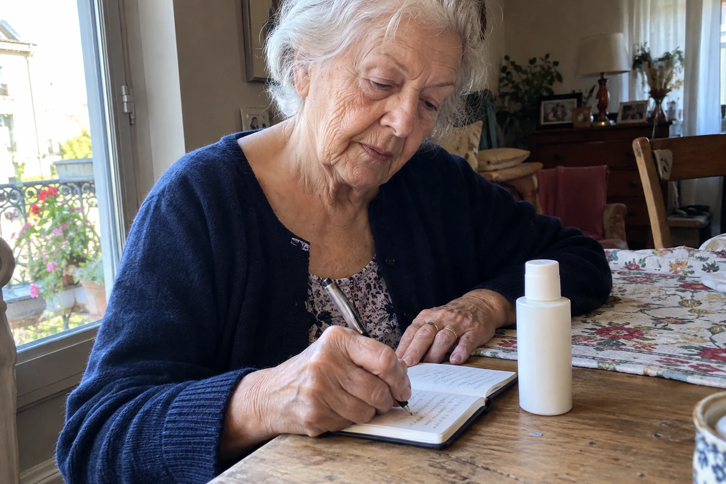 Une date d’ouverture est notée dans un petit carnet