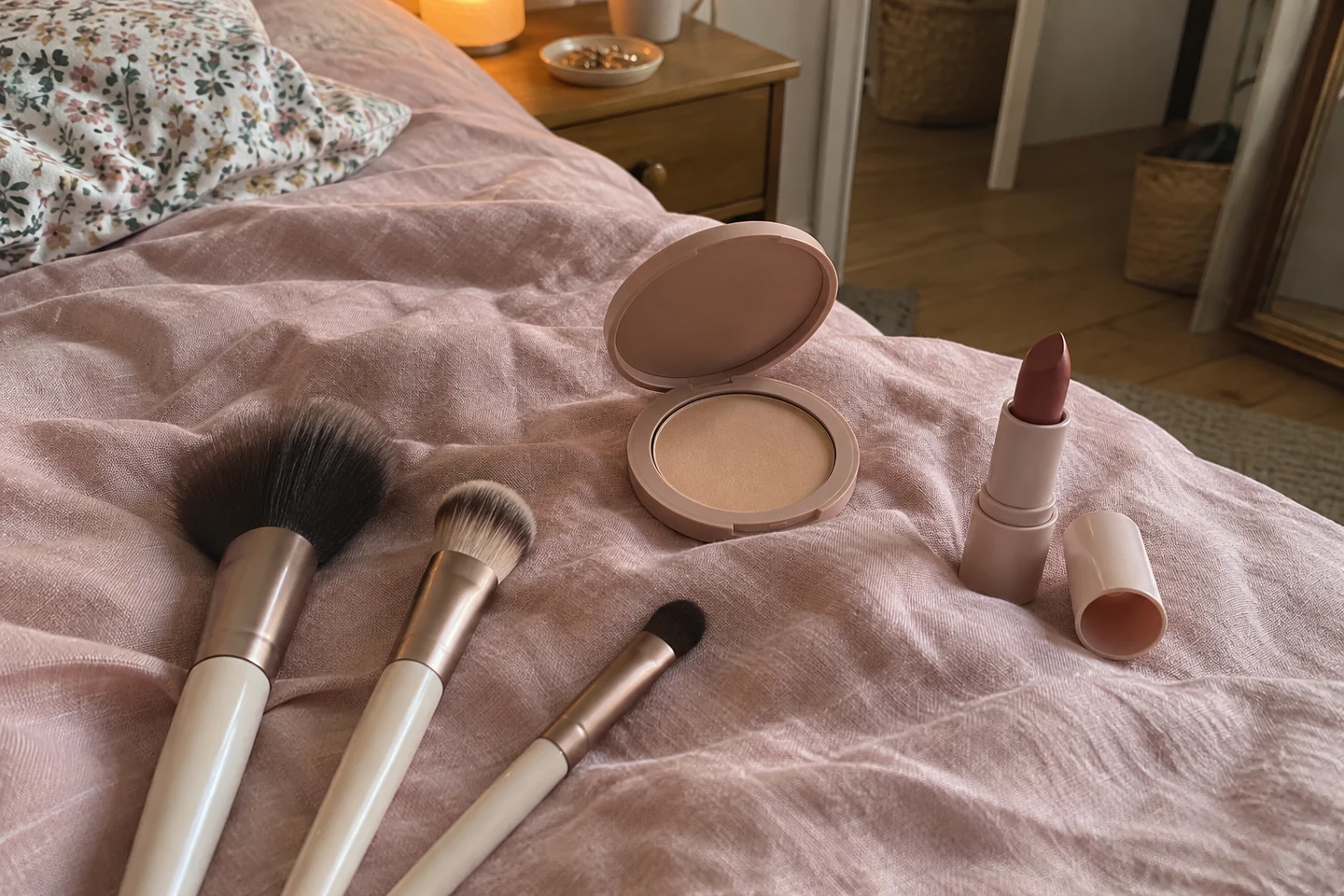 Quelques pinceaux et produits essentiels pour peau mature
