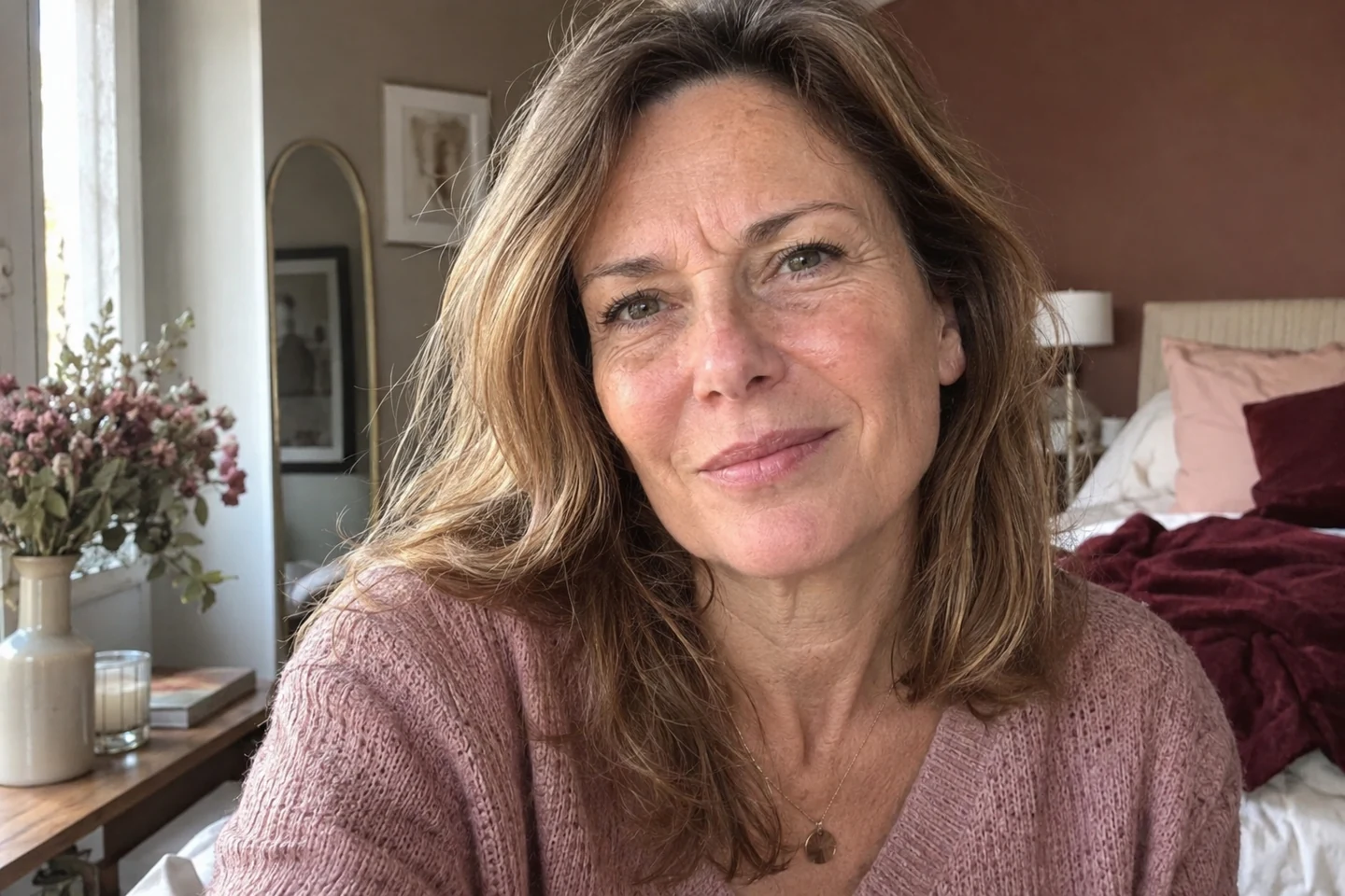 Portrait naturel d’une femme au regard détendu